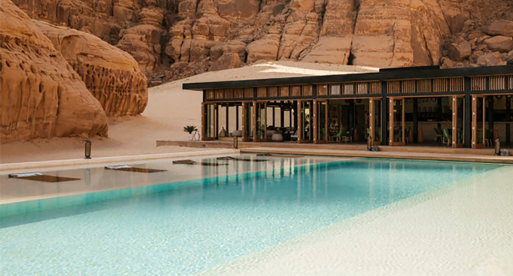 Pool in the desert at Habitas AlUla