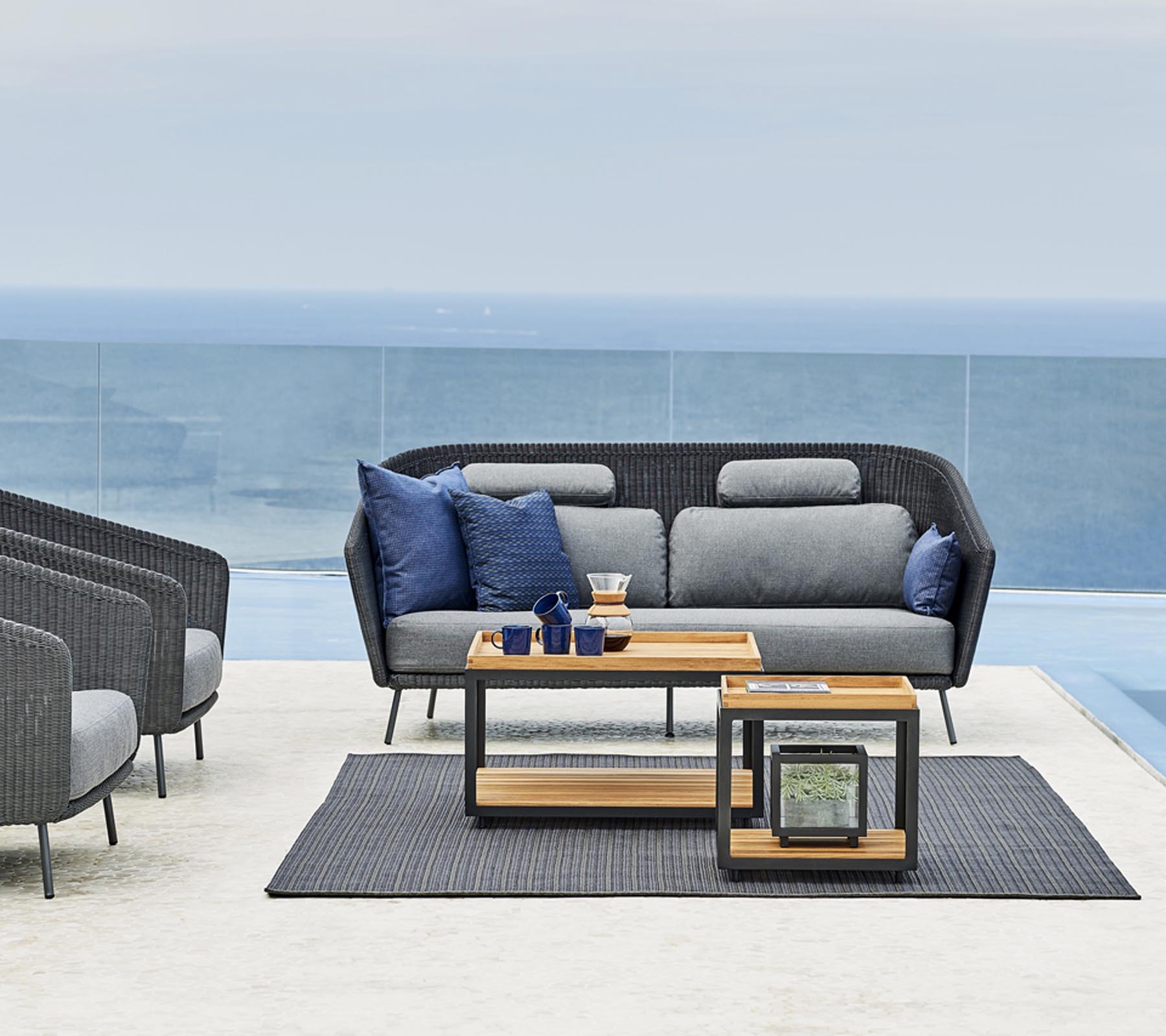 その他 cane Cane-line Level coffee table, small - Scandinavian outdoor