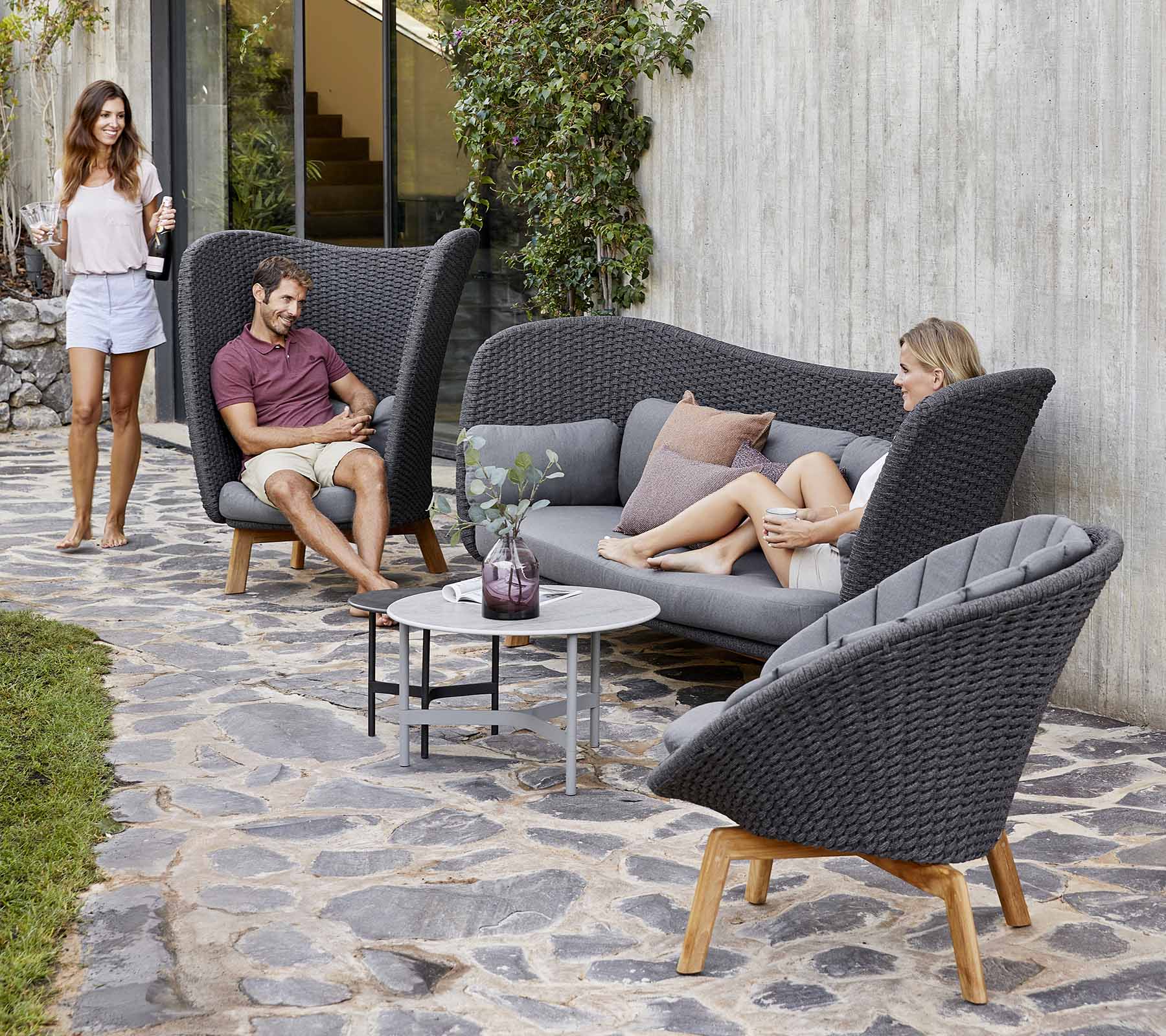 Cane-line Peacock Wing highback chair - Scandinavian outdoor