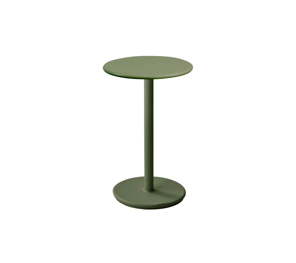 Modern dark green side table with a minimal design.