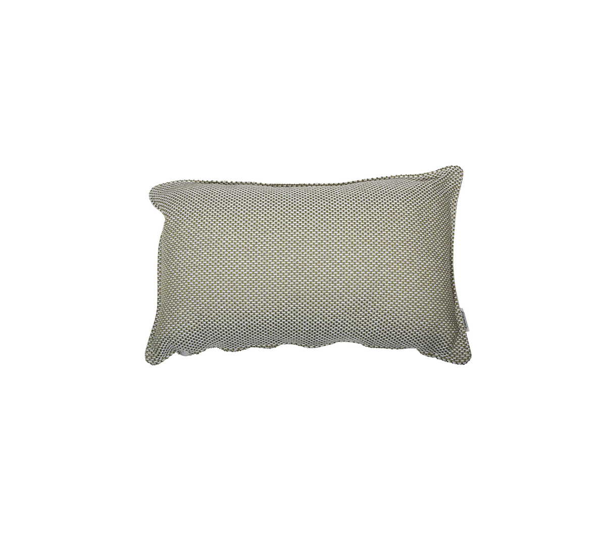 Rectangular decorative pillow with a subtle pattern in neutral tones, adding texture and comfort to any space.