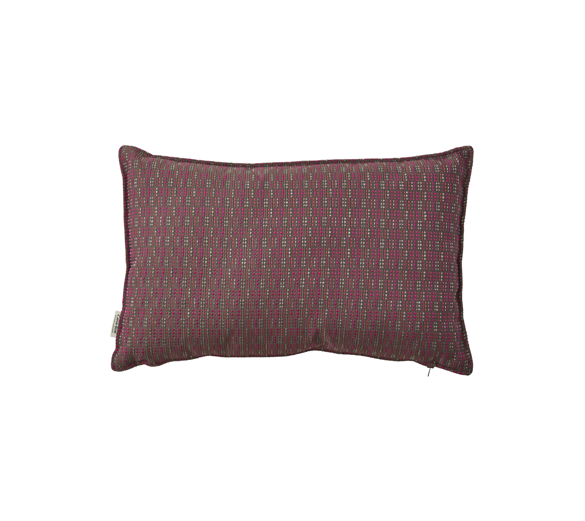 Rectangular decorative pillow in a rich burgundy color with a textured pattern, adding style and warmth to any space.