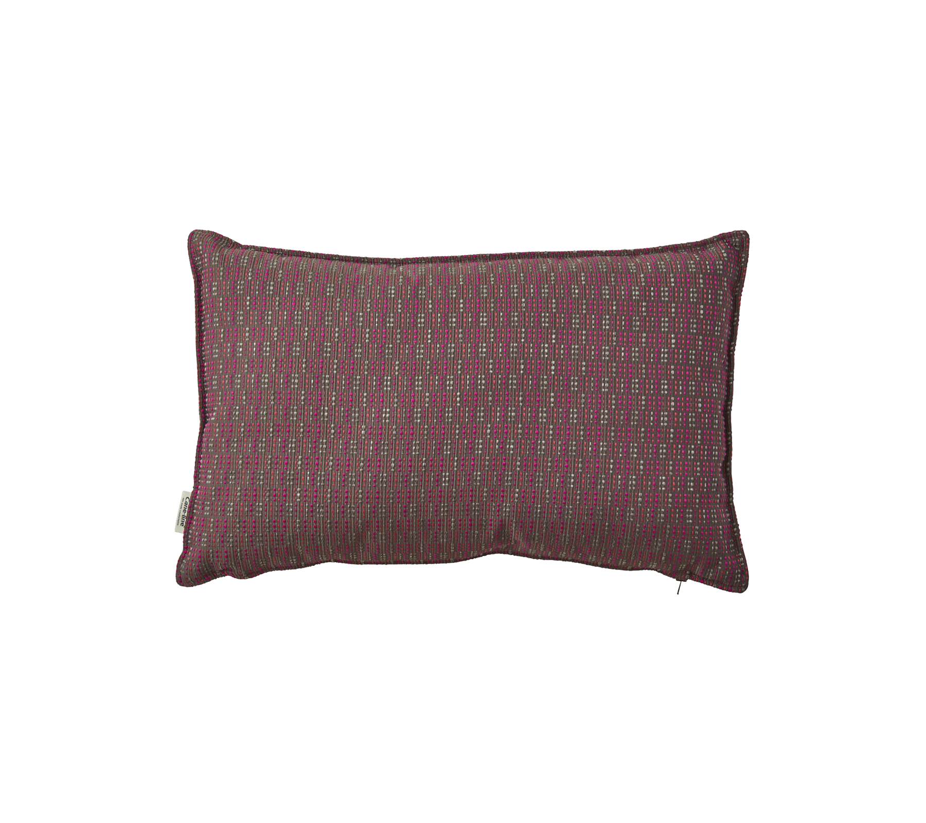 Rectangular decorative pillow in a rich burgundy color with a textured pattern, adding style and warmth to any space.