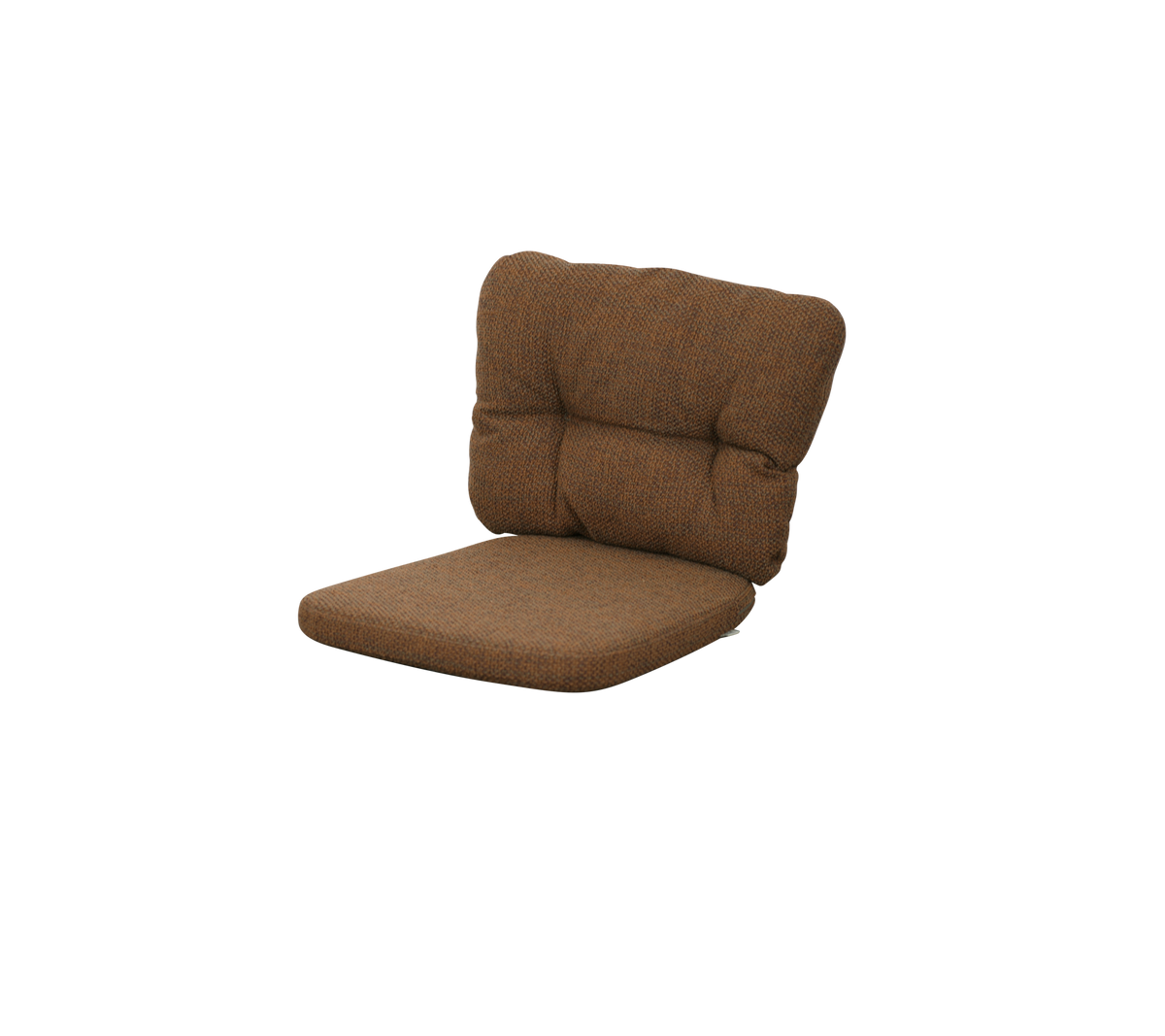 Comfortable brown cushion seat with a plush backrest, designed for relaxation and support. Ideal for casual seating arrangements.