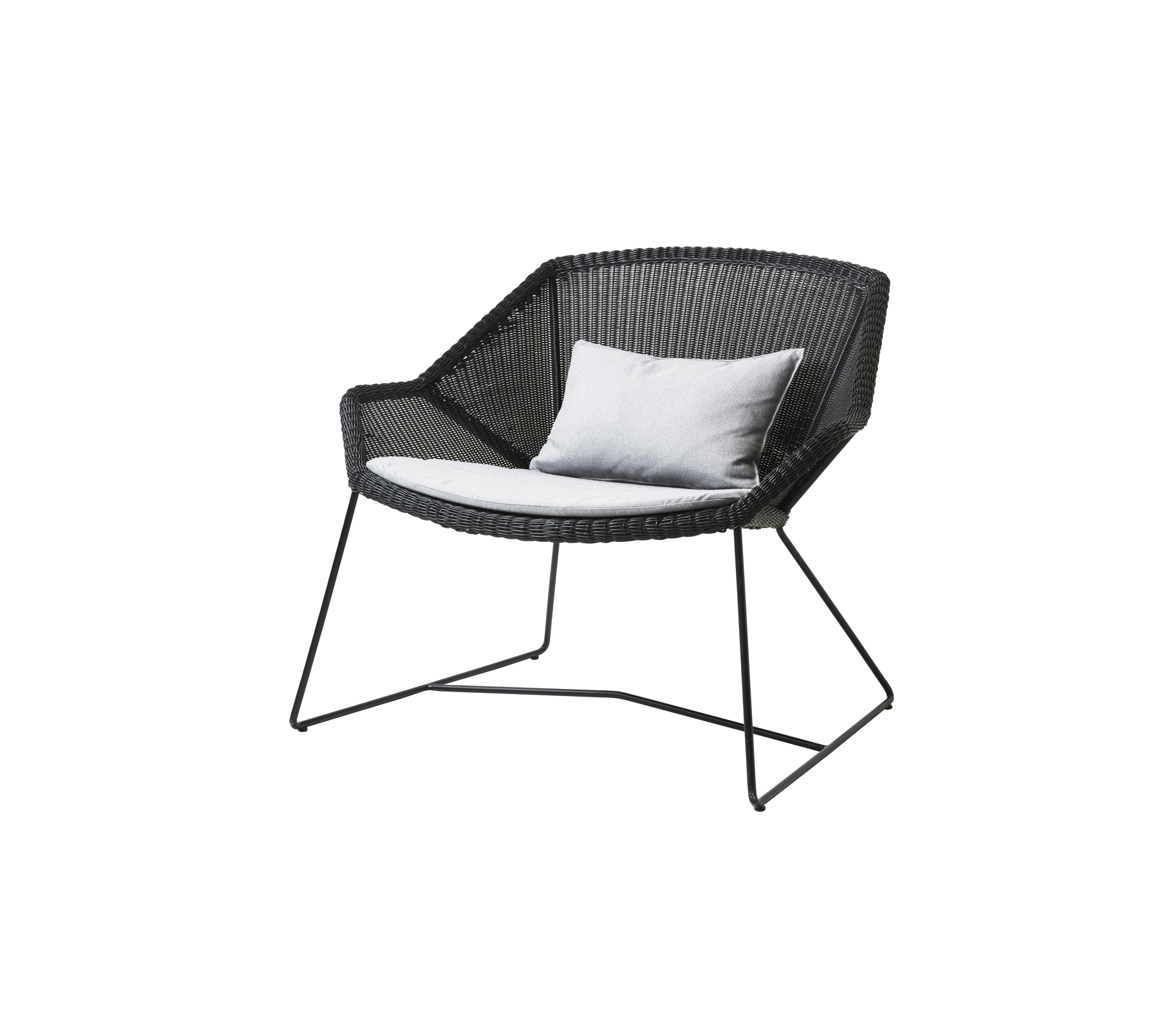 COMPACT LO CHAIR 02 basque “gray stripe” Cane-line Breeze lounge chair - Scandinavian outdoor furniture