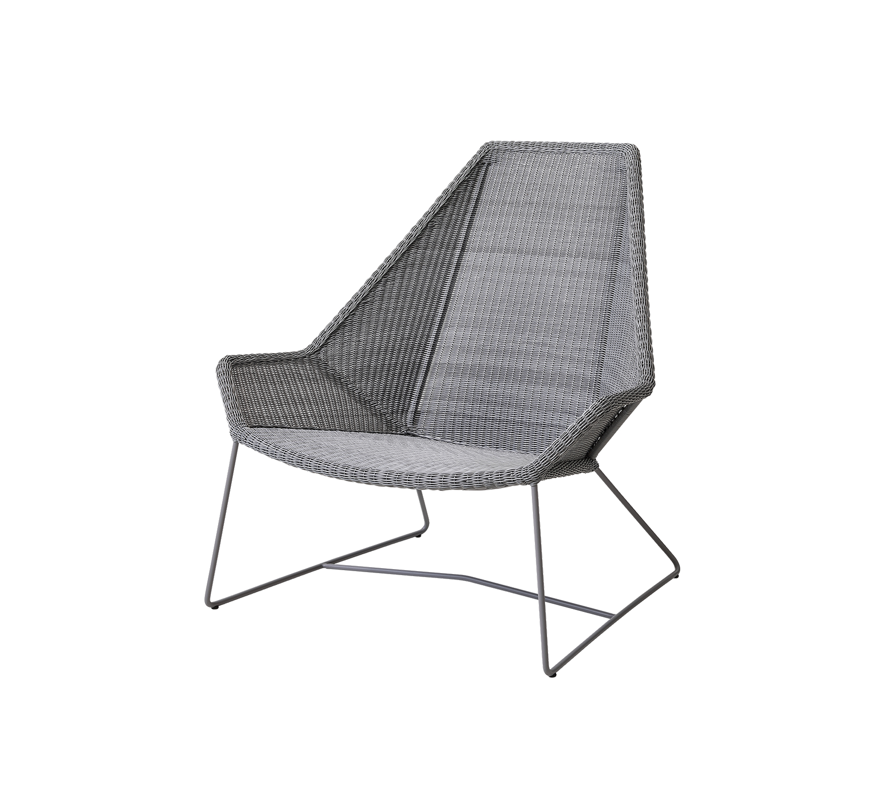 COMPACT LO CHAIR 02 basque “gray stripe” Cane-line Breeze highback chair - Scandinavian outdoor furniture