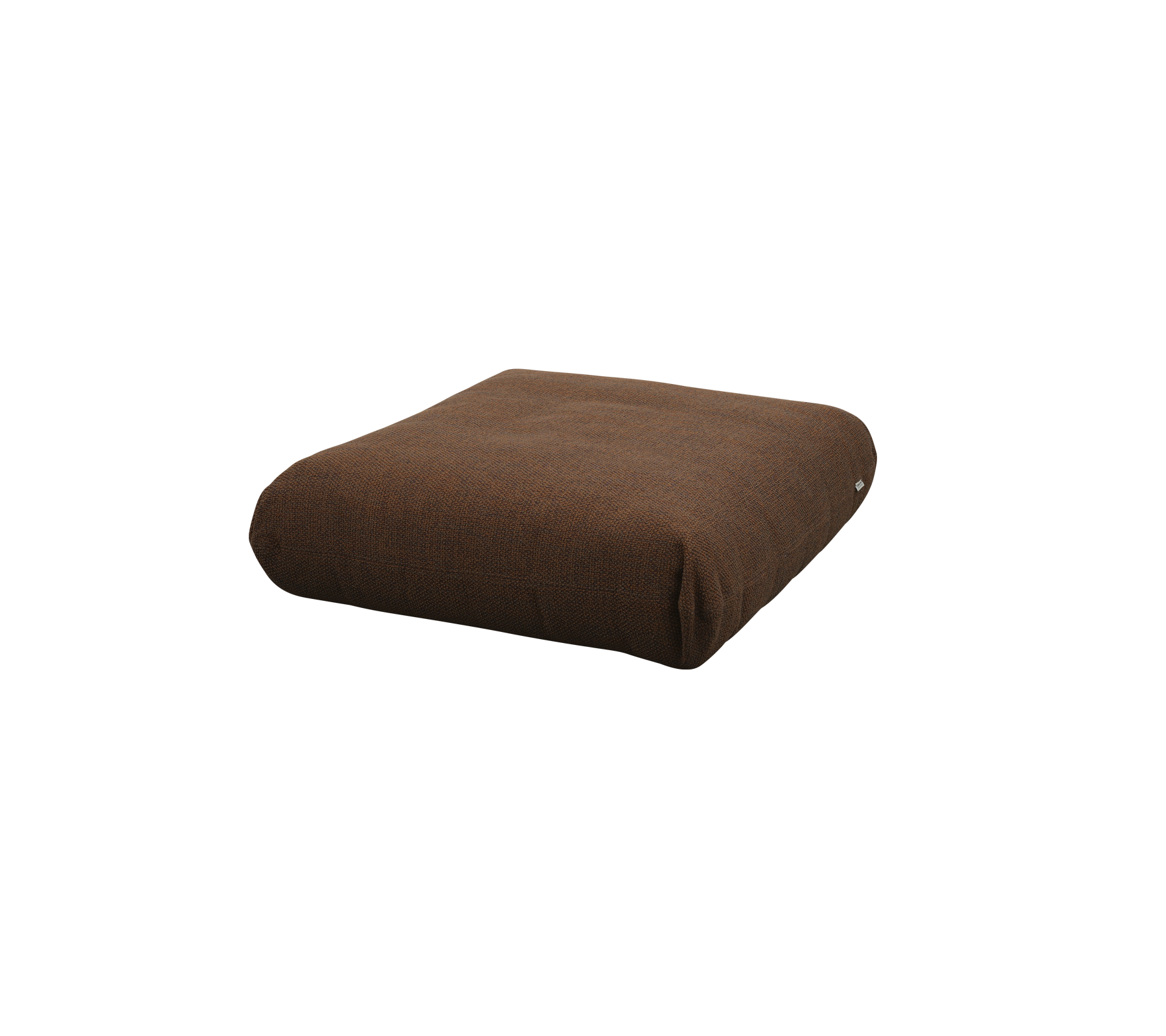 Brown, square-shaped cushion with a soft, fabric texture, ideal for comfort and decorative use.
