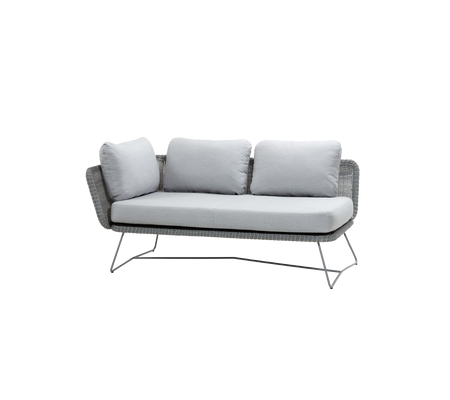Modern sofa with a sleek gray frame and plush light gray cushions, designed for comfort and style. Ideal for any relaxation space.