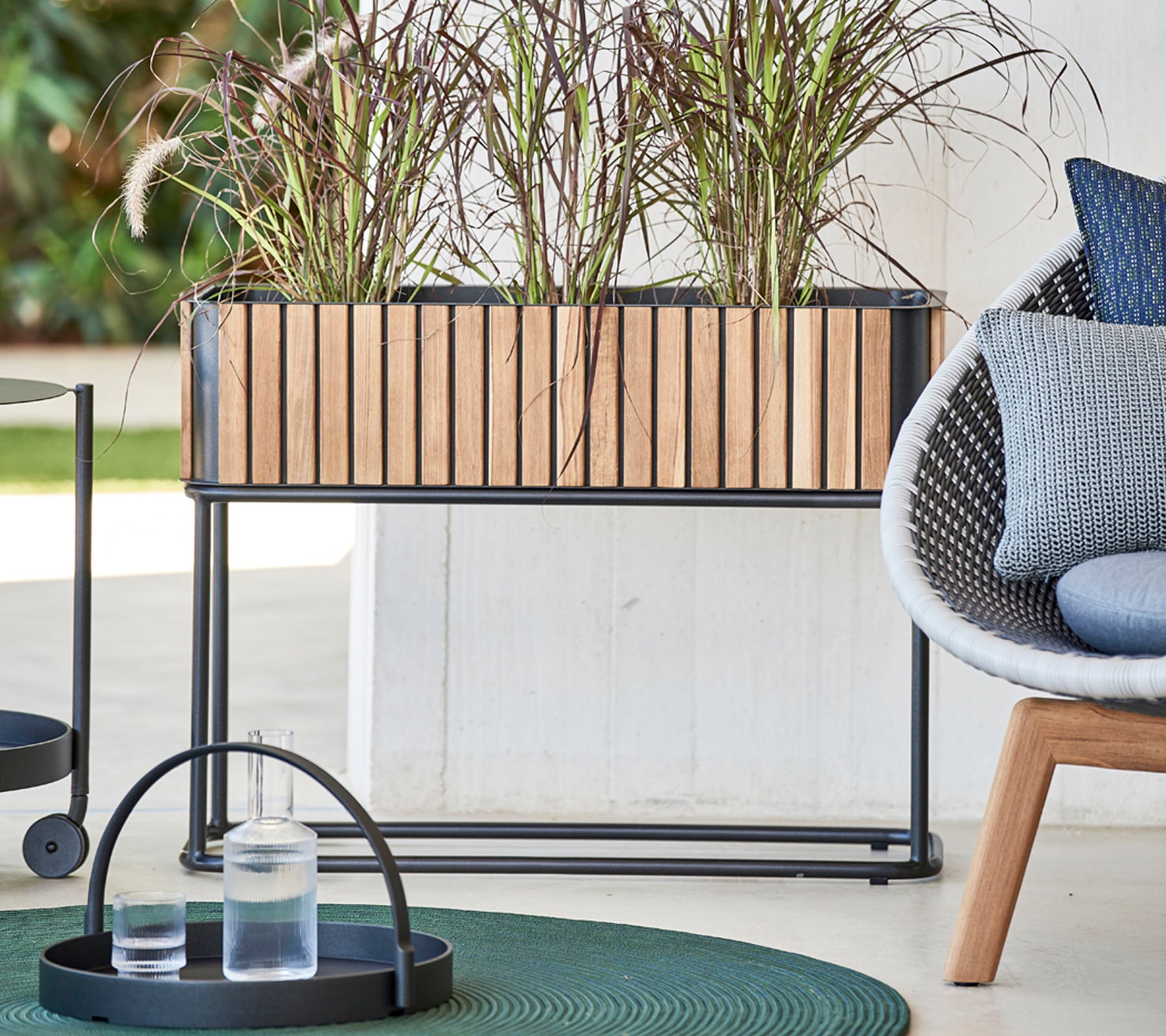 plants for rectangular pots Cane-line Combine Rectangular Planter