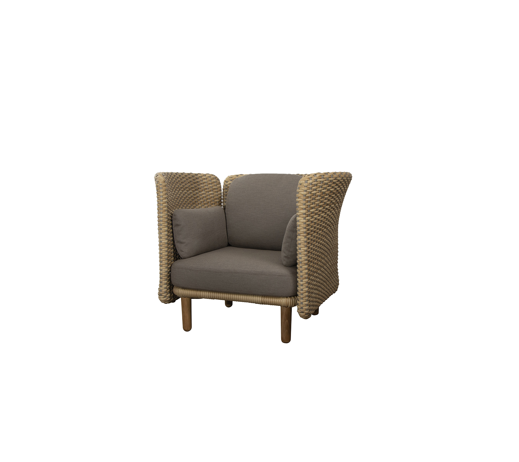 Arch lounge chair w/ low arm/backrest (4)