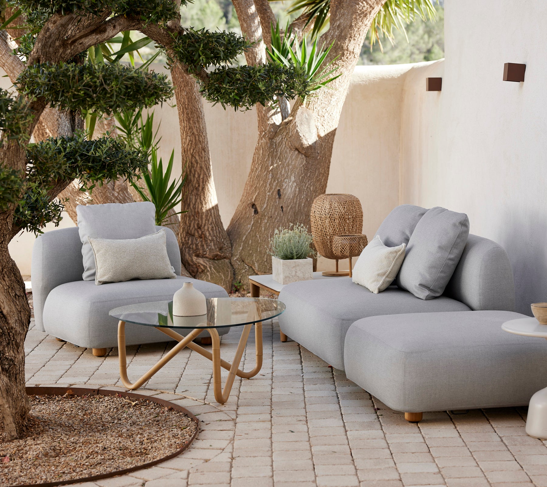 コーリング('02米) Cane-line Capture 2-seater sofa module - Scandinavian outdoor
