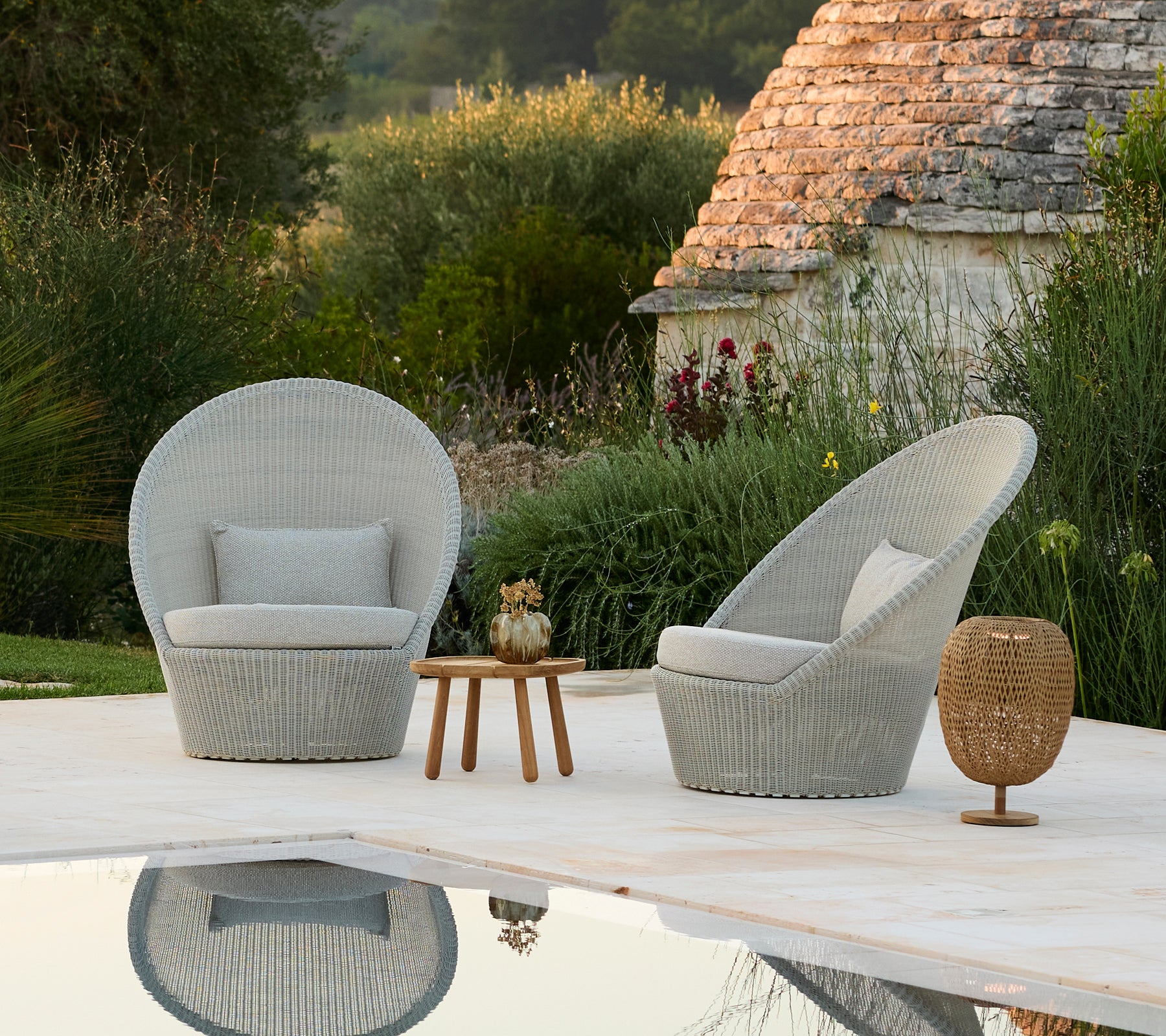 Cane-line Kingston sunchair w/wheels - Scandinavian outdoor