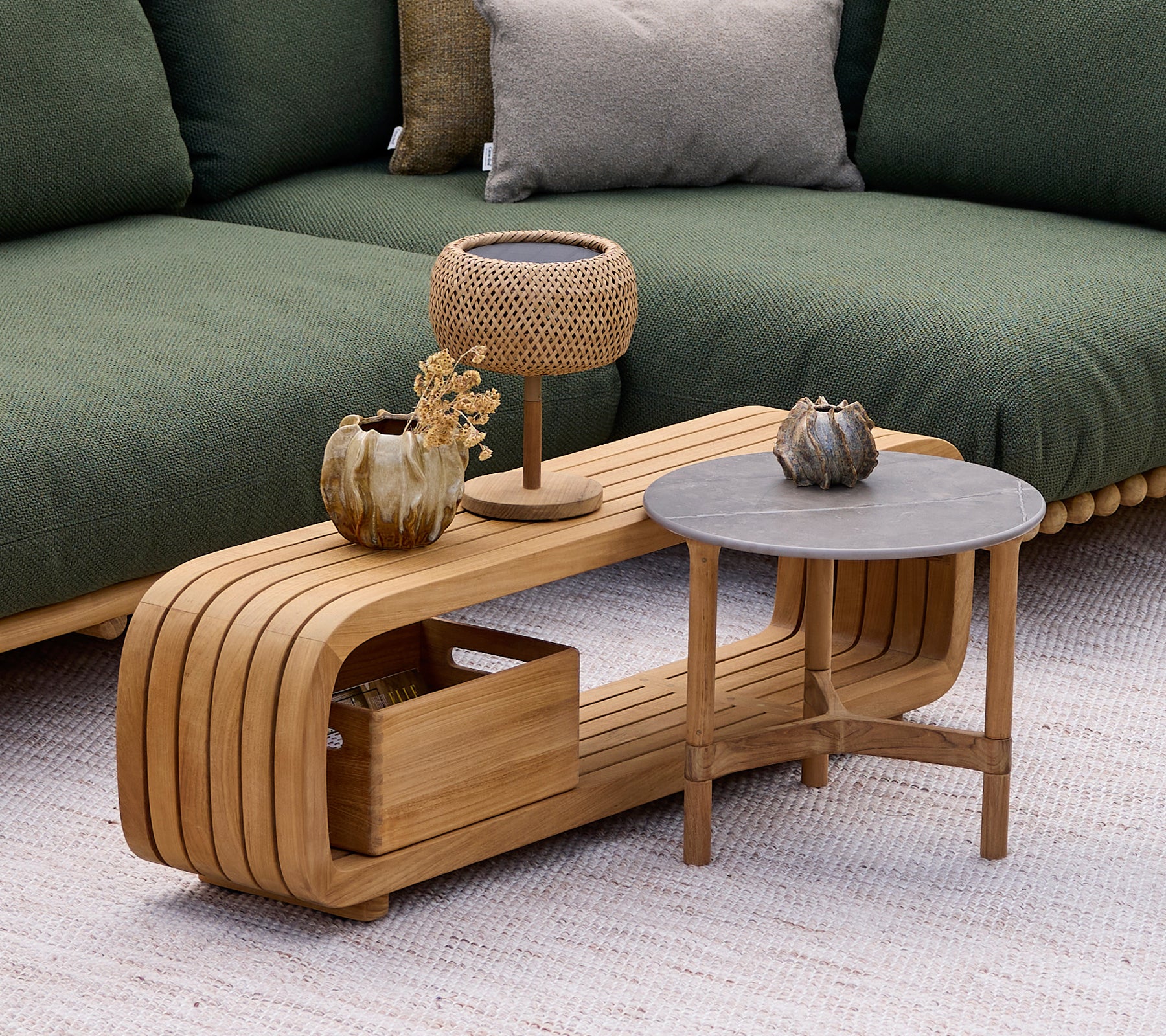 Cane-line Twist coffee table, small - Exclusive Danish design