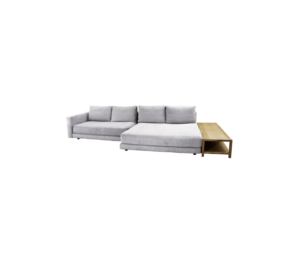 Scale 2-seater sofa right w/ double daybed, armrest & table (3.2)