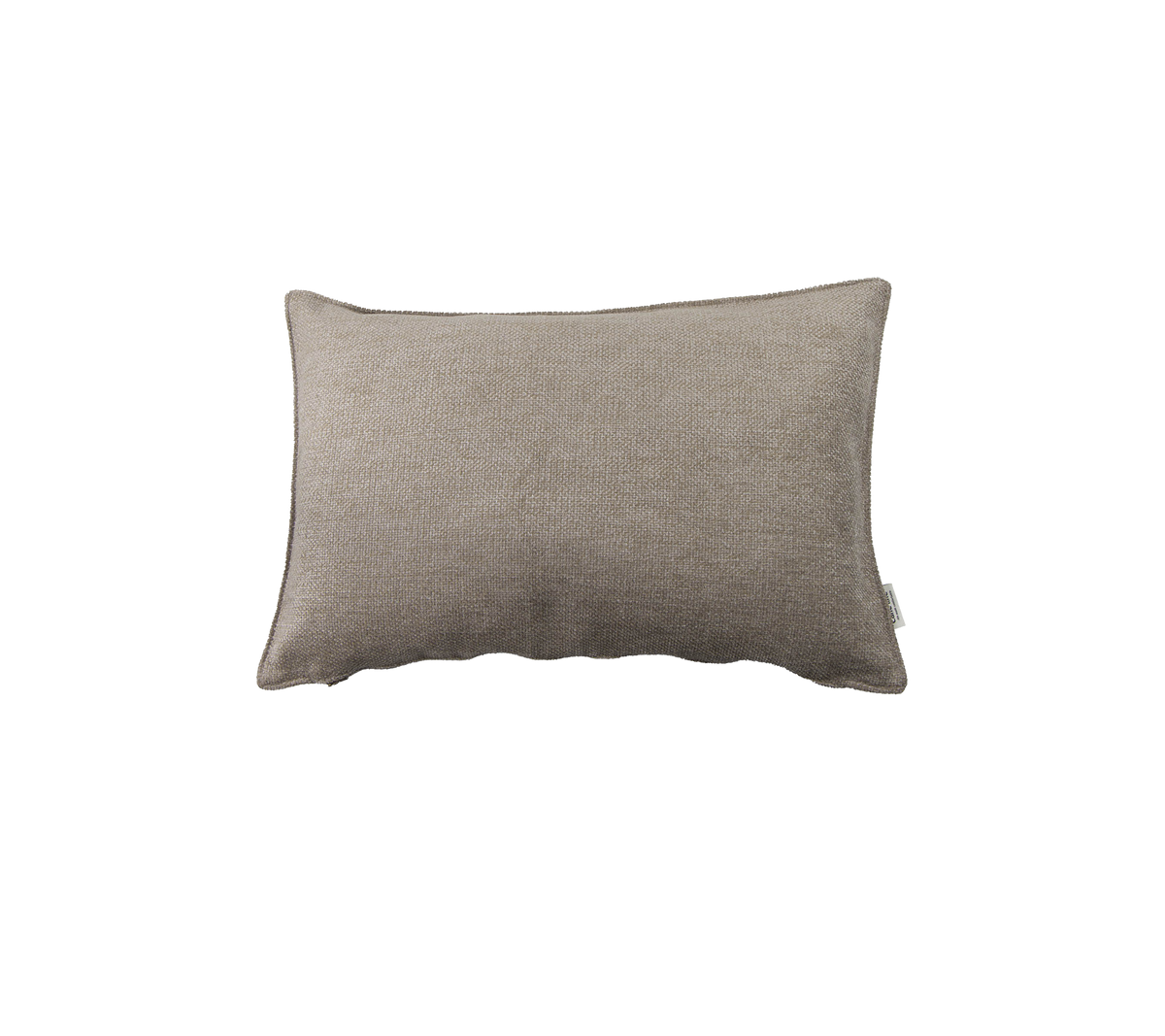 Rectangular pillow in a soft beige fabric, featuring a textured surface for added comfort and style.