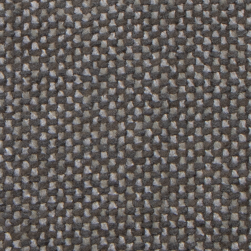 Close-up of a textured grey fabric.