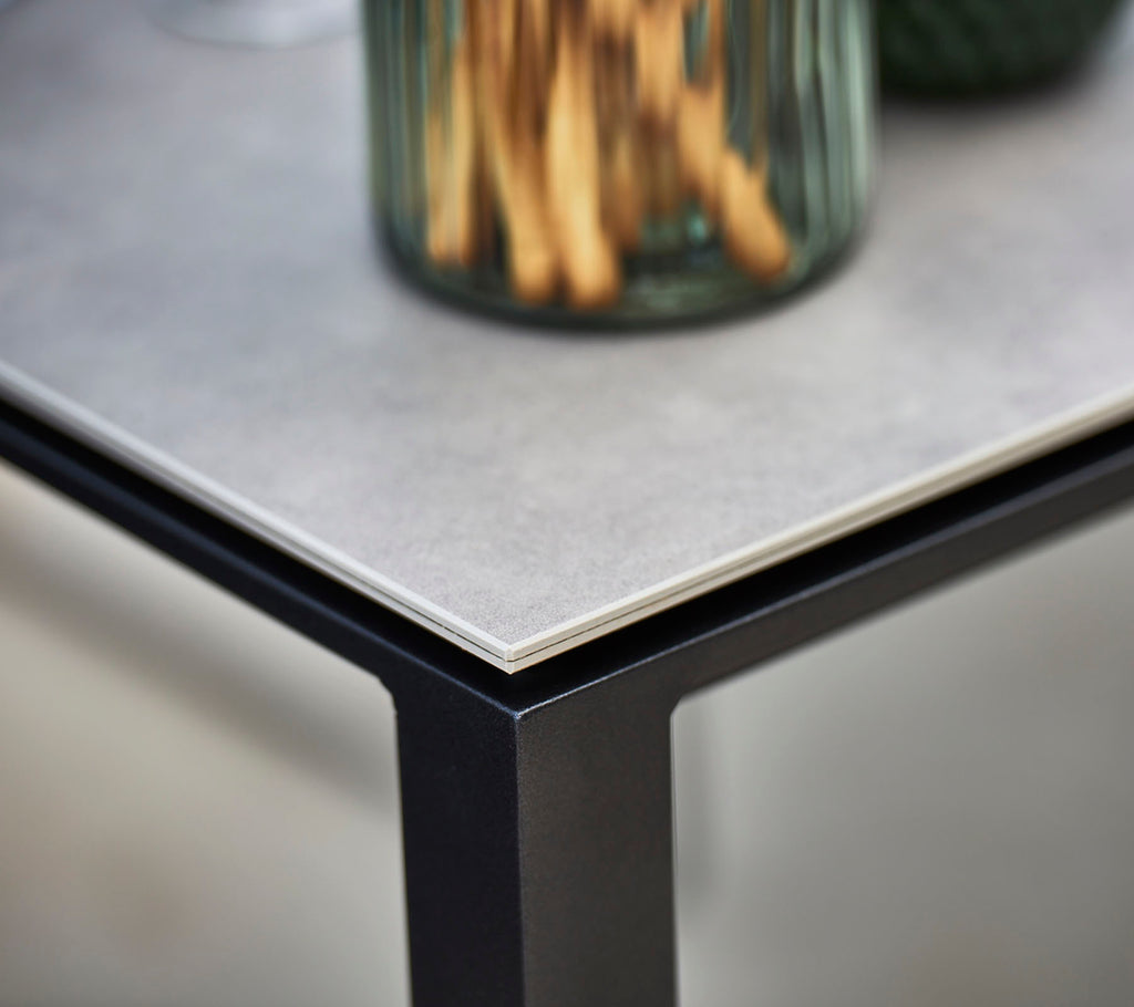 Pure dining table base, 200x100, aluminium 5085